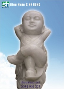 tượng chú tiểu bằng đá
