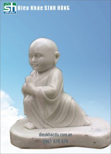 tượng chú tiểu bằng đá