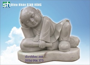 tượng chú tiểu bằng đá