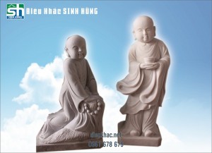 tượng chú tiểu bằng đá